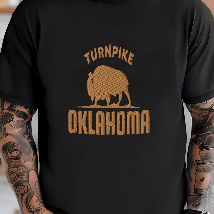 Turnpike Oklahoma Buffalo Trucker Cap, Red Dirt Country, Honky Tonk Western Music, Country Festival Trucker Hat, Western Hat T-shirt