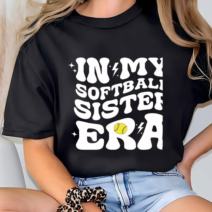 Custom Softball Sister Sweatshirt, In My Softball Sister Era Sweatshirt, Game Day Sweatshirt, Sport Sister Hoodie, Softball Sister Crewneck T-shirt