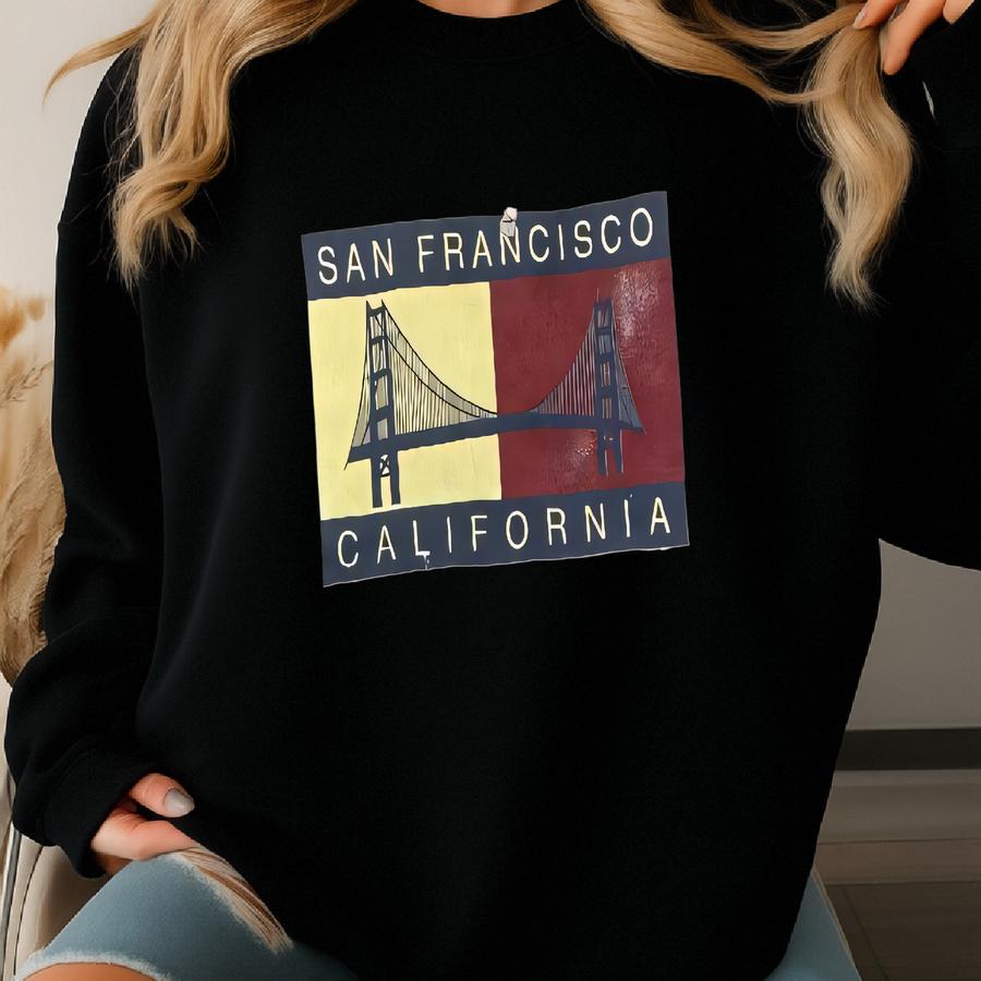Vintage San Francisco Sweatshirt San Francisco Pullover Sweater San Francisco Crewneck Jumper San Francisco Logo Graphic Large Size Sweatshirt