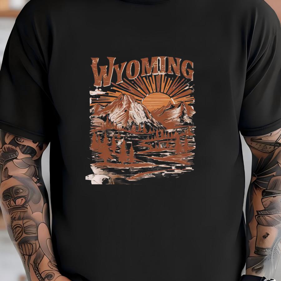 Wyoming Shirt, State Of Wyoming Shirt, Shirt, Vintage Cowgirl Hoodie, Cowgirl Shirt, Western Graphic Tee, Cowgirl Gift T-shirt