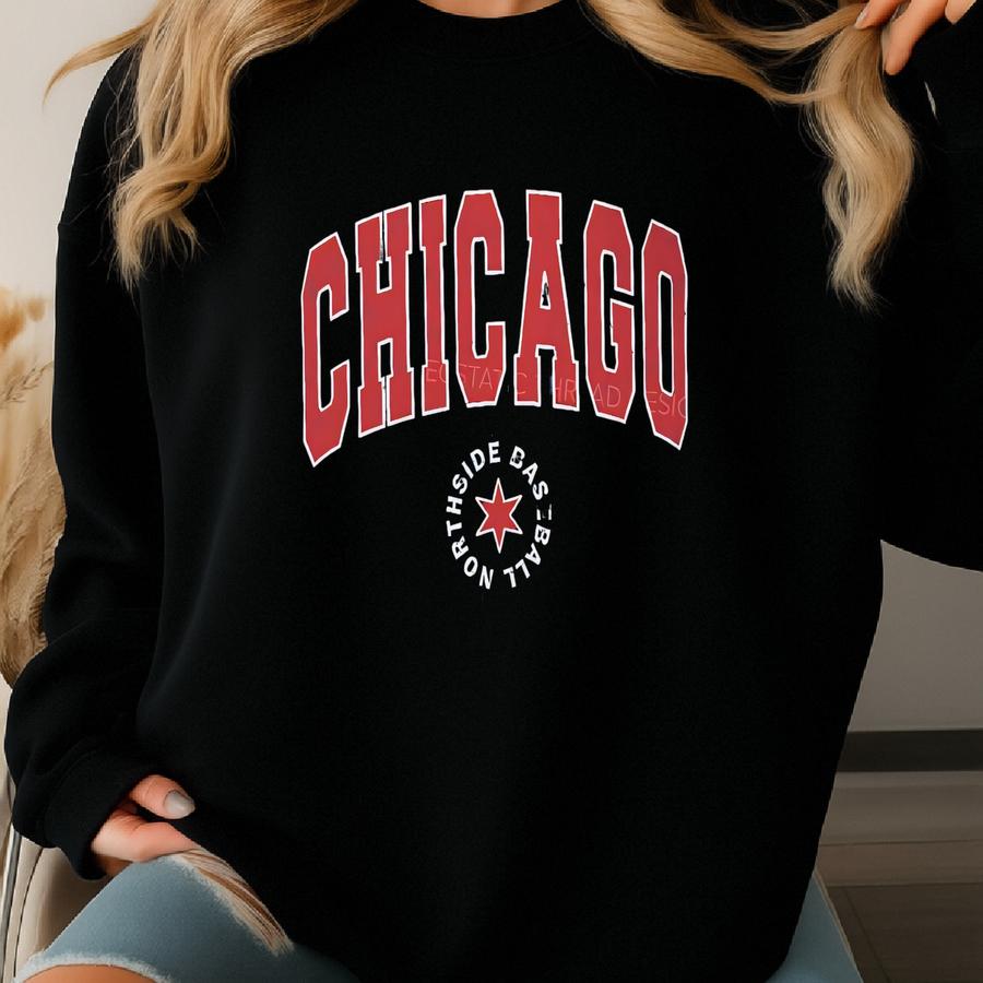 Vintage Chicago Baseball Shirt, ®, Chicago Baseball T Shirt, Baseball Chicago Shirts, Wrigleyville, Chicago Fan Gift, Unisex Sweatshirt