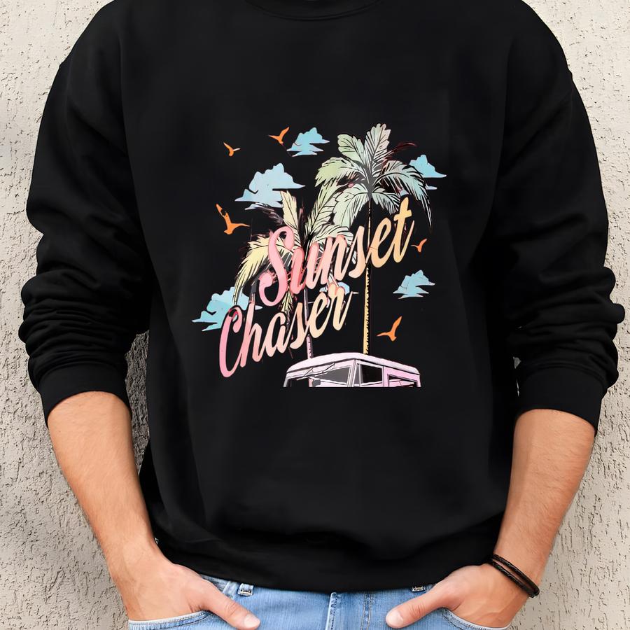 Sun Chaser Bronco Graphic Tee - Beach Vibes, Vacay, T-shirt, Summer, Oversized, , , Fun, Swim, Gift, Teen, Bright, Sunny Sweatshirt