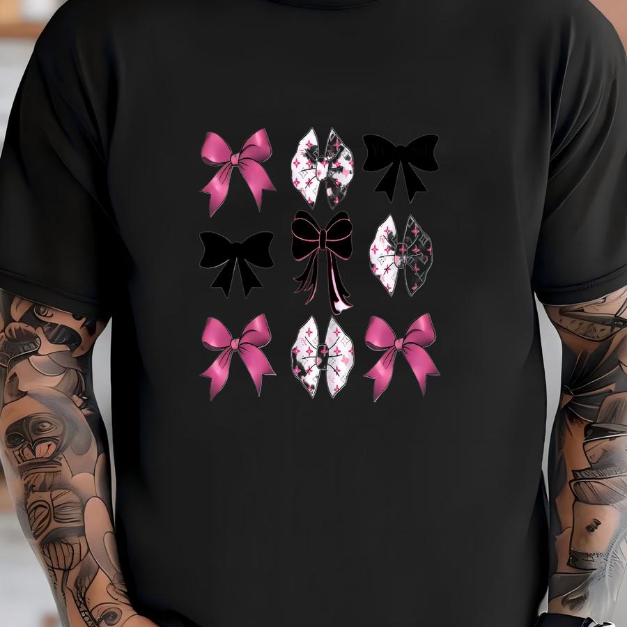 Pretty Coquette Bows Hoodie/sweatshirt/long Sve Shirt T-shirt