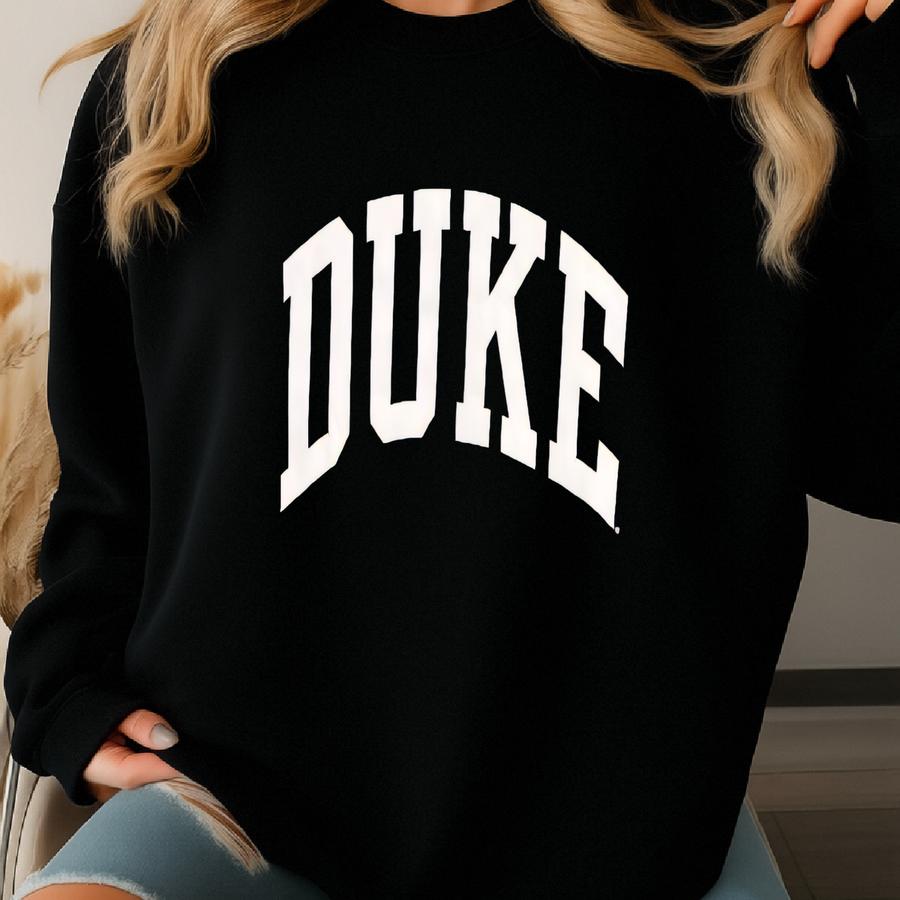 Vintage Trt Classics Tag Duke Spellout Biglogo Printed Sweatshirt Crewneck Pullover Sweater Duke Football Colour Blue And Size Small Sweatshirt