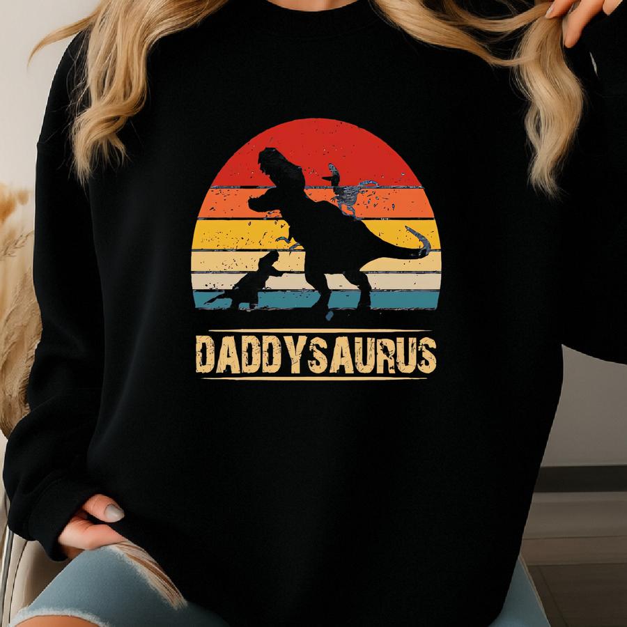 Daddy Saurus Shirt, Father's Day T-shirt, Dinosaur Dad Tee, Shirt For Daddy, Funny Dada Gift, Father's Day Gift, Dino Vintage Dad Shirt Sweatshirt