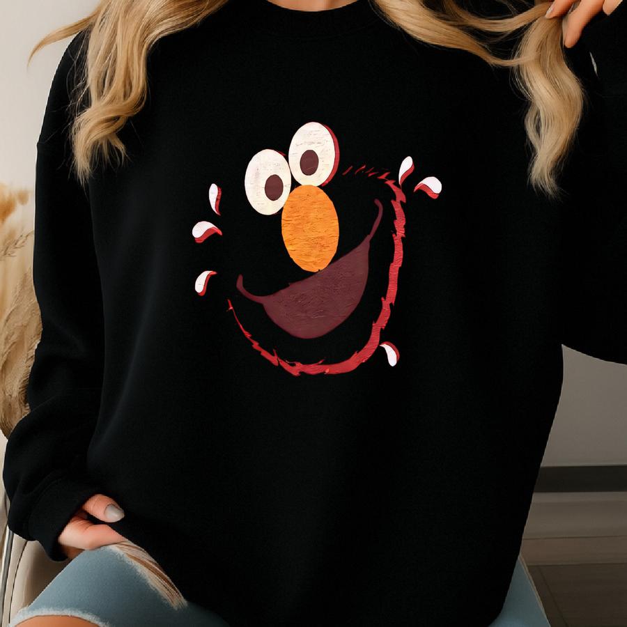 Vintage 90s Cartoon Sesame Street Back Front Print Crewneck Tshirt L Size Sweatshirt