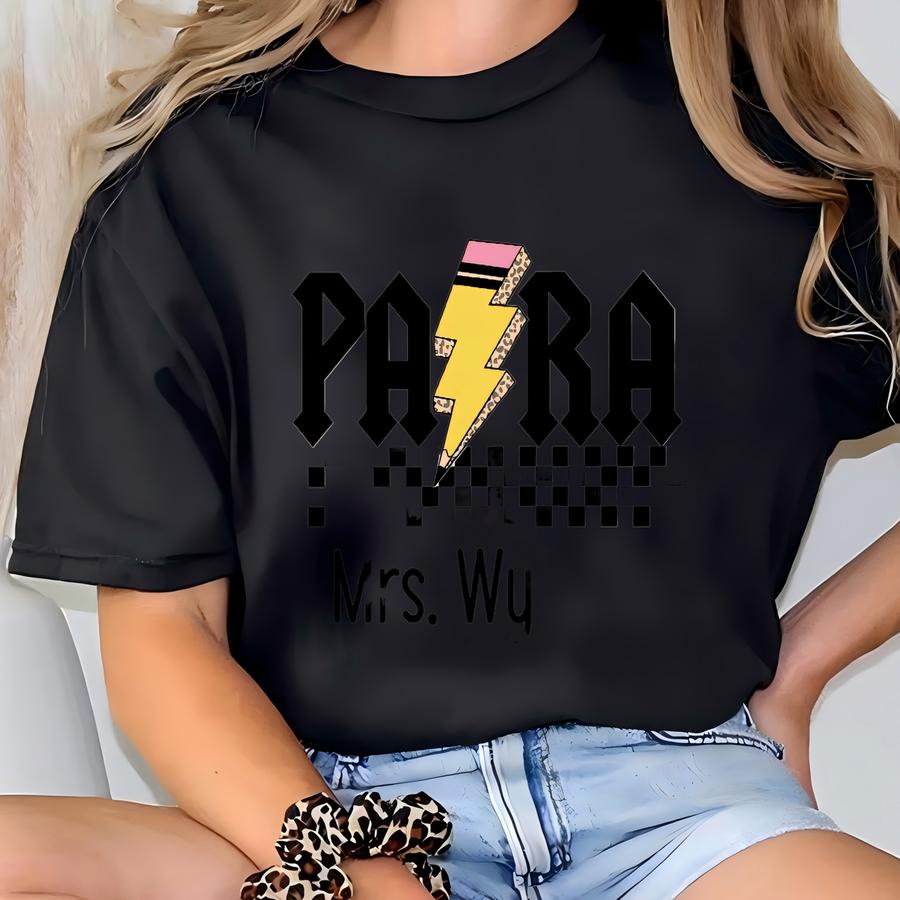 Personalized Paraprofessional Hoodie: Custom Educator Soft Tee T-shirt