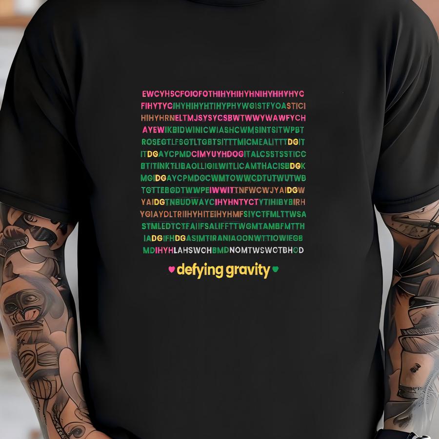Defying Gravity Acrostic Shirt | Iconic Wicked Musical Lyrics, Unique Broadway Shirt T-shirt