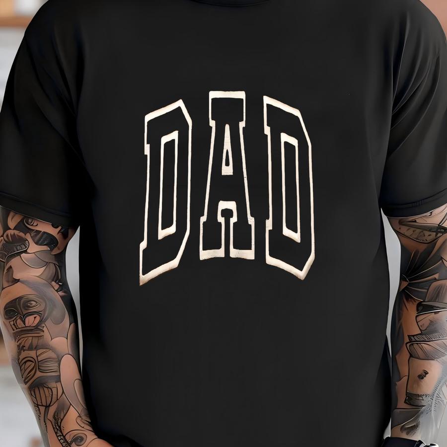 Dad Sweatshirt Or Hoodie, Name On Sve With Heart, Dada Crewneck, Fathers Day, Gift For Dad, Newly Dad, Daddy Est Year Shirt T-shirt