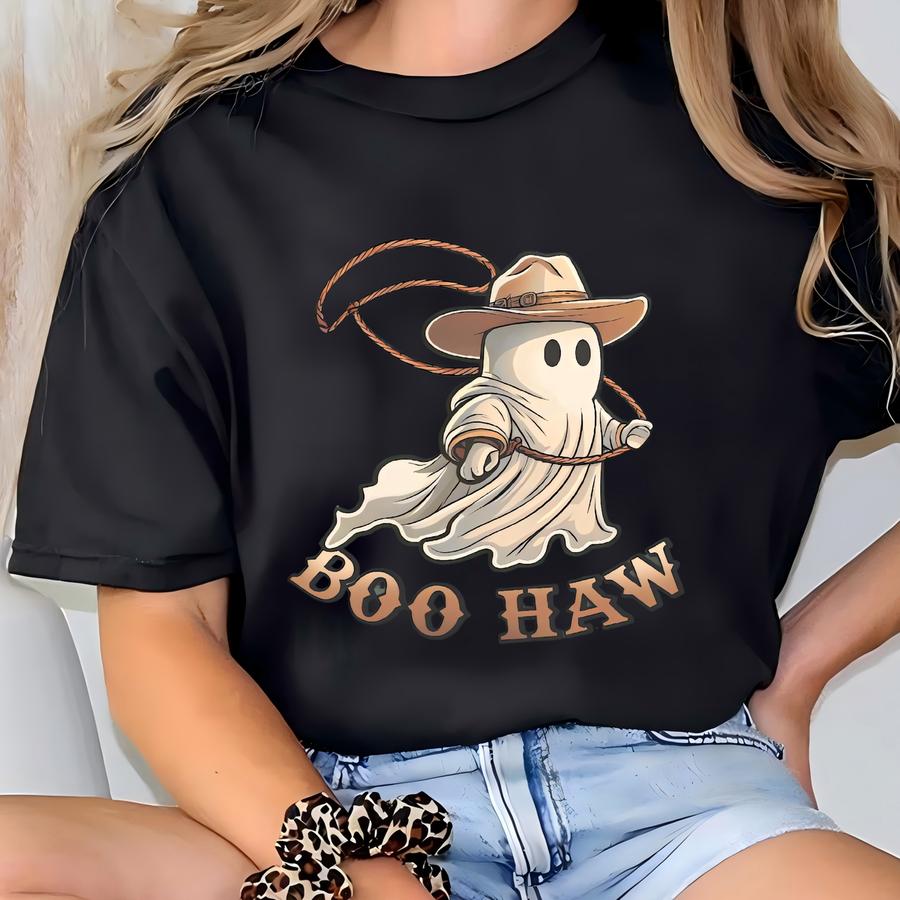 Boo Haw Sweatshirt, Halloween Shirt, Witch Shirt, Halloween Sweatshirt, Howdy Sweater, Ghost Shirt, Fall Shirt, Retro Ghost, Halloween Gift T-shirt