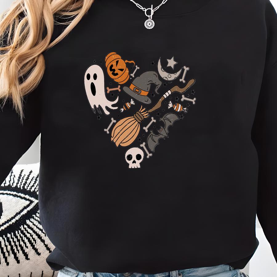 Ghost Halloween Sweatshirt, Halloween Shirt, Halloween Sweatshirt, Pumpkin Shirt, Ghost Shirt, Fall Shirt, Retro Ghost, Halloween Gift Sweatshirt