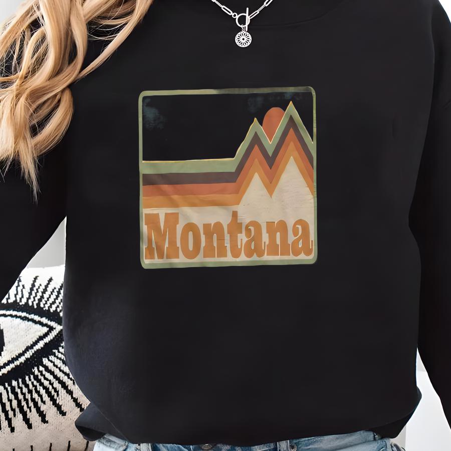 Montana Retro T-shirt: Vintage State Souvenir Gift Sweatshirt
