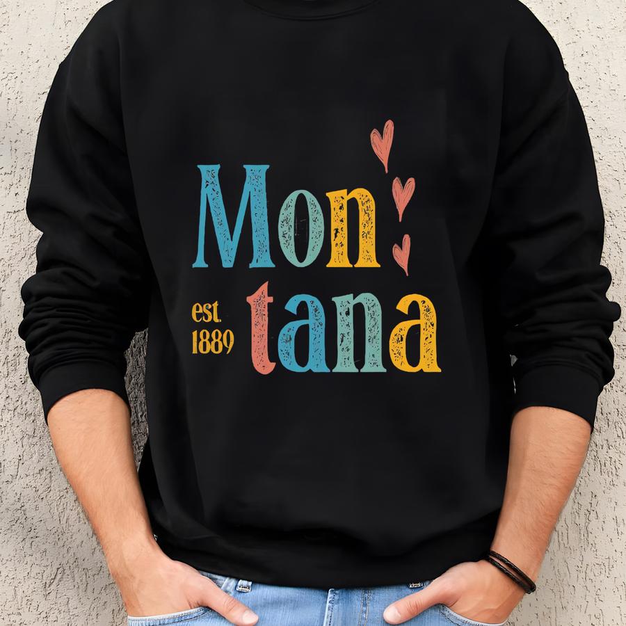 Vintage Montana Shirt, Retro Montana Shirt, Montana T Shirt, Montana Shirt, Grunge Montana Shirt, Montana Gift, Montana Tee Sweatshirt