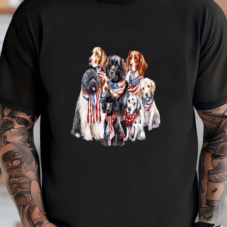 4th Of July Dog Sweatshirt, American Dogs Gift T Shirt, Fourth Of July Dogs Tee, Independence Day Sweater, Patriotic Tshirt,red White Blue T-shirt