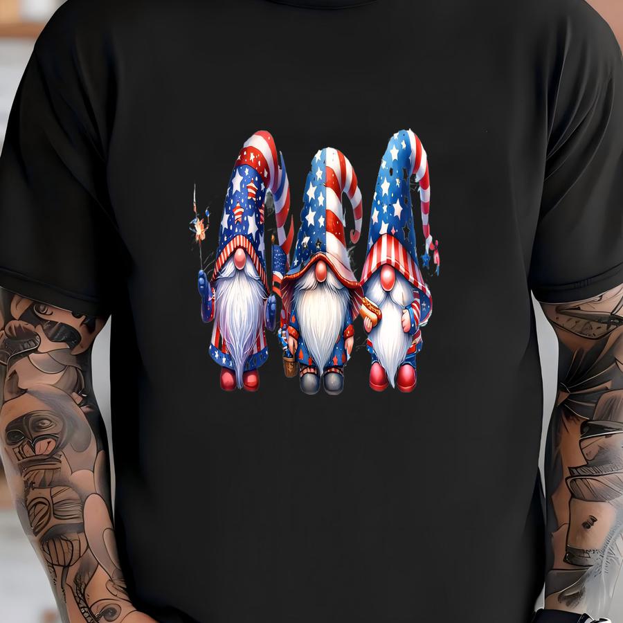 4th Of July Gnomes Sweatshirt, Independence Day Gift T Shirt, Patriotic Tshirt, Cute Memorial Day Gifts Sweater,fourth Of July Gnome Hoodie T-shirt