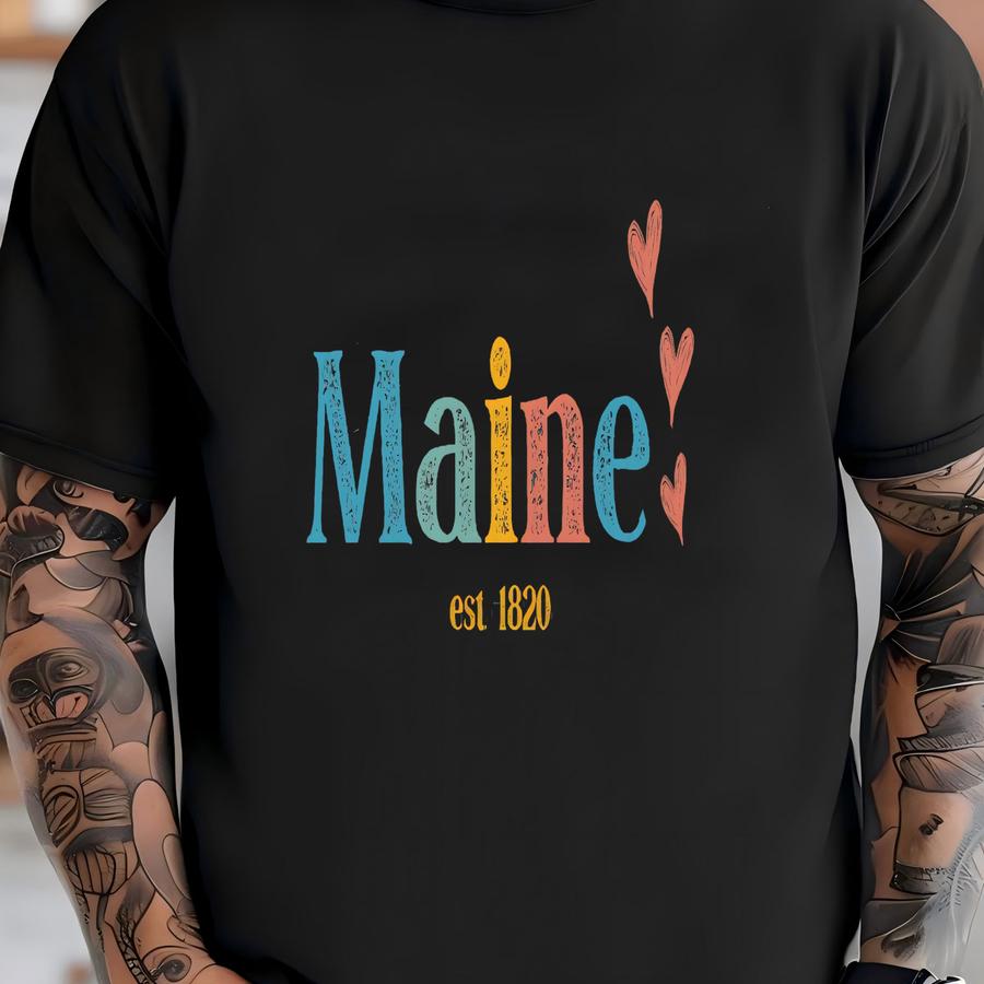 Vintage Maine Shirt, Retro Maine Shirt, Maine T Shirt, Maine Shirt, Grunge Maine Shirt, Maine Gift, Maine Vacation Shirt T-shirt