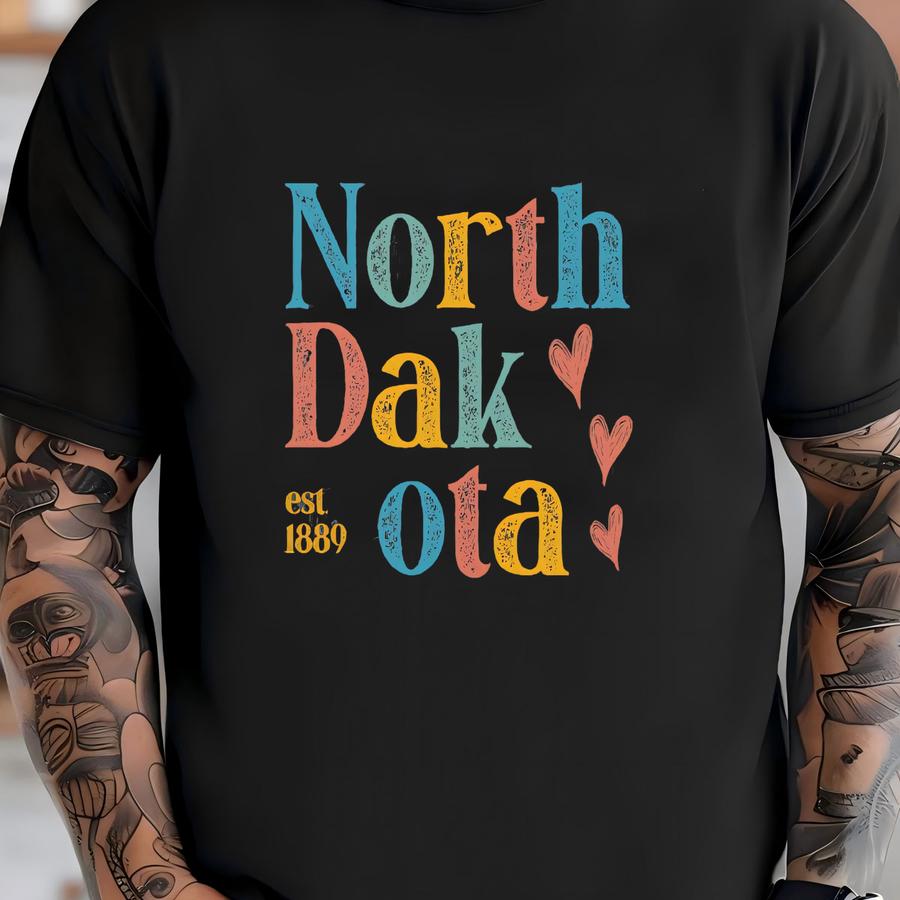Vintage North Dakota Shirt, Retro North Dakota Shirt, North Dakota T Shirt, Grunge North Dakota Shirt, North Dakota Gift, North Dakota Tee T-shirt