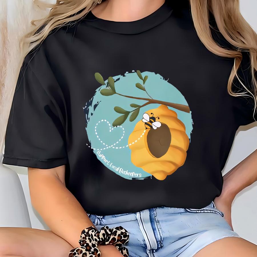 Youth Bee Sweatshirt Support Local Beekeepers Kids Crewneck Sweatshirt Beehive Lover Outdoor Bee Sweatshirt Bumble Bee Crewneck. T-shirt