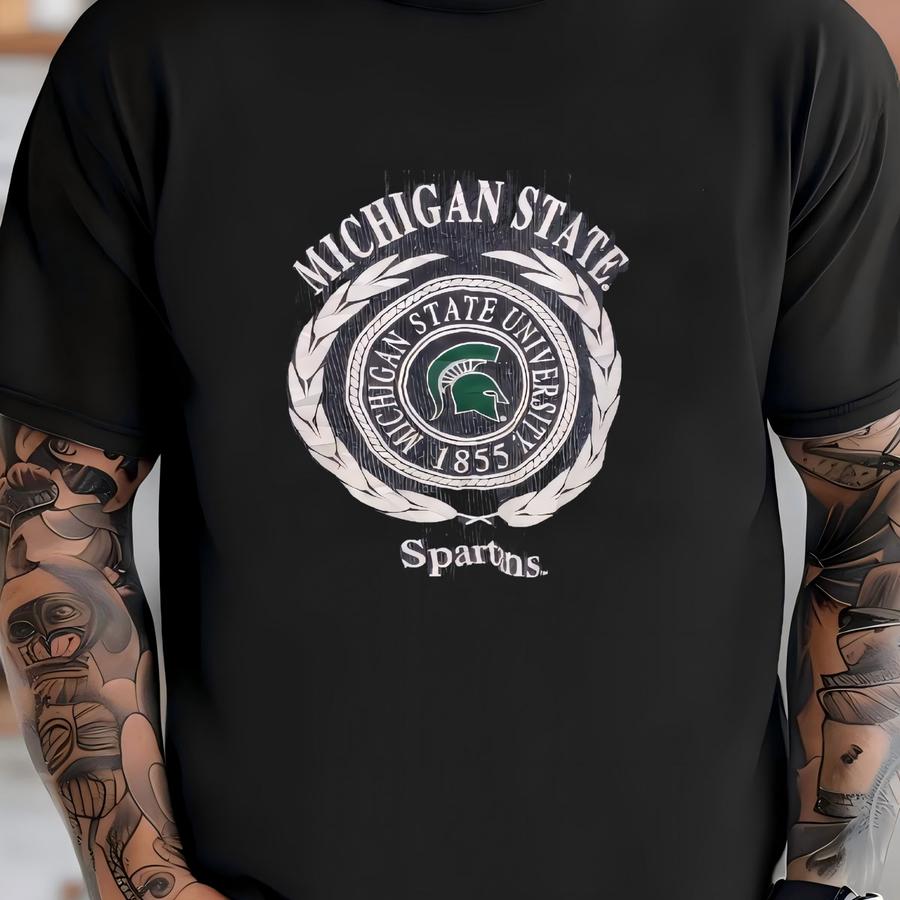 Michigan State University Pullover Oversized Vintage 00s Michigan Sparta Jumper Black Size 2xl T-shirt