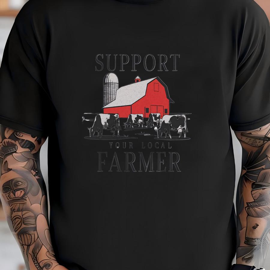 Support Local Farmers Shirt, Local Farms Shirt, Farmer Shirt For Women, Farmer Gift, Small Farm Shirt, Womens Graphic Tee, Farm Tee T-shirt