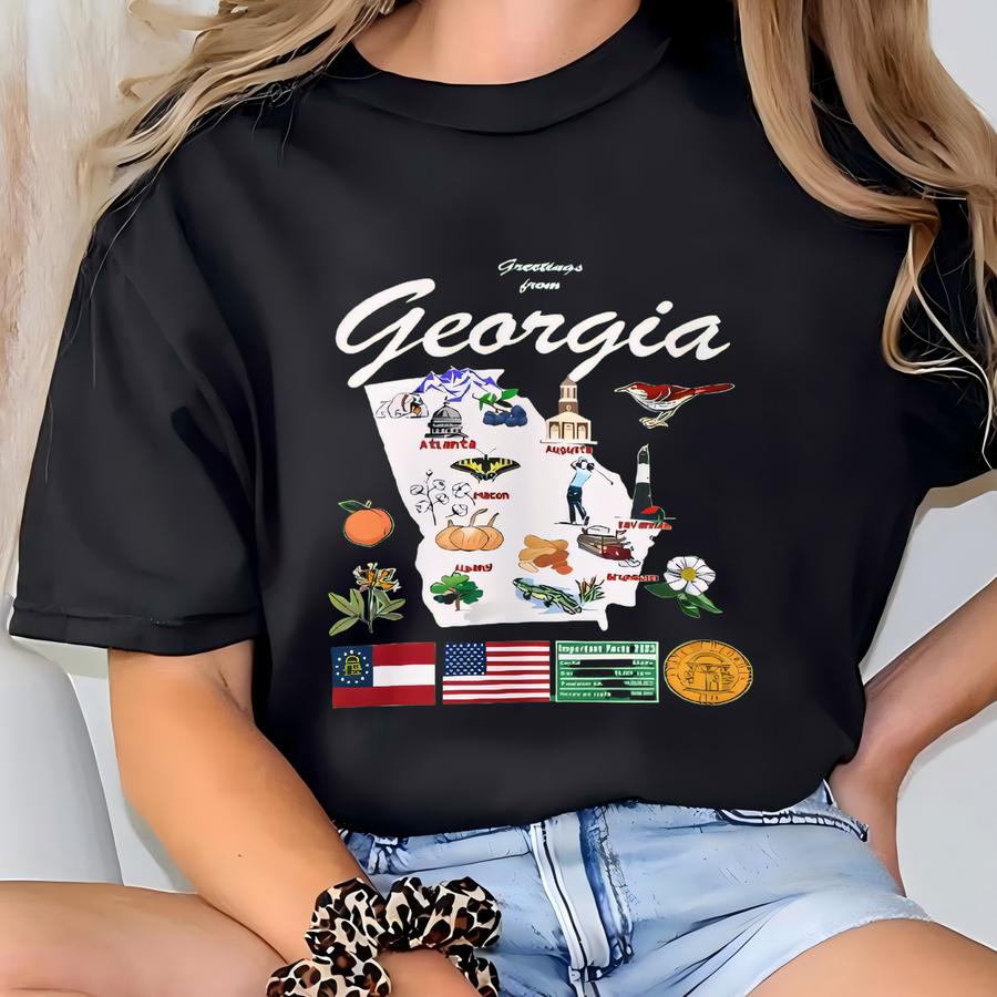 Georgia State Map - Unisex Sweatshirt, Art Print, Sweatshirt, Hoodie, Shirt, T Shirt, Hoodie, Tee, Gift, Vintage Shirt, Unisex Sweatshirt T-shirt