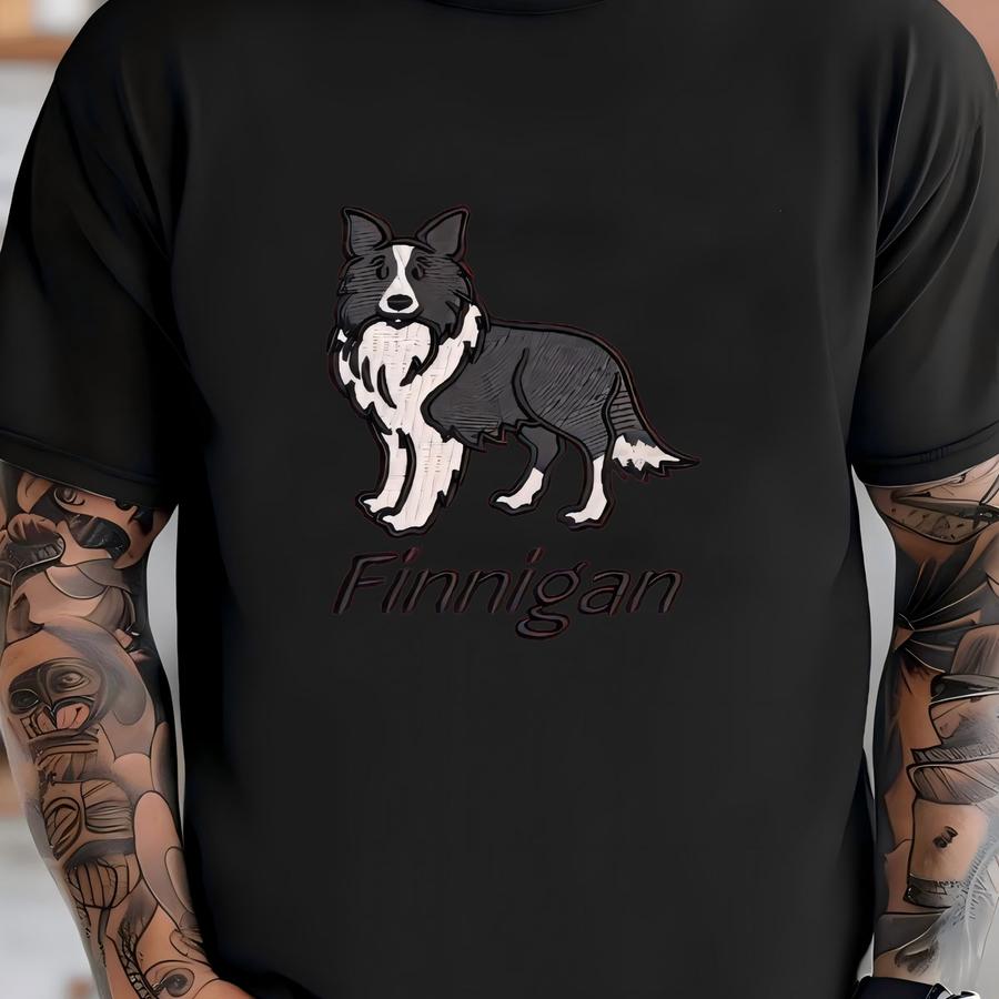 Border Collie Hoodie Personalized Custom  With Name T-shirt