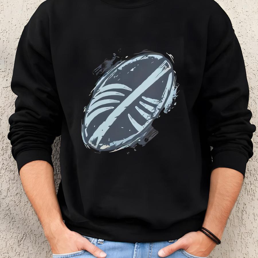 T Shirt School Rugby Stripes Unisex School Light Blue Gift For Him Print Father's Day T-shirt Sweatshirt