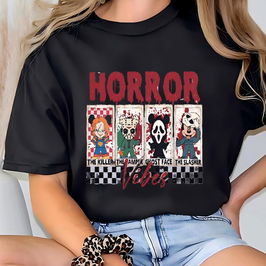 Horror Vibes Shirt, Halloween Shirt, Halloween Sweatshirt, Spooky Shirt, Skeletons Shirt, Pumpkin Shirt, Trick Or Treat Shirt, Halloween T-shirt