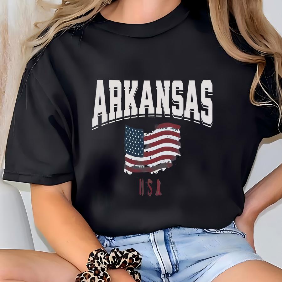 Arkansas Usa Patriotic Hoodie: 4th Of July Tee T-shirt