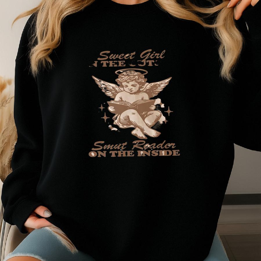 Smut Sweatshirt Bookish Sweater Smut Shirt Retro Literature Crewneck Smut Romance Shirt Romantasy Smut Stuff Reading Sweatshirt Sweatshirt