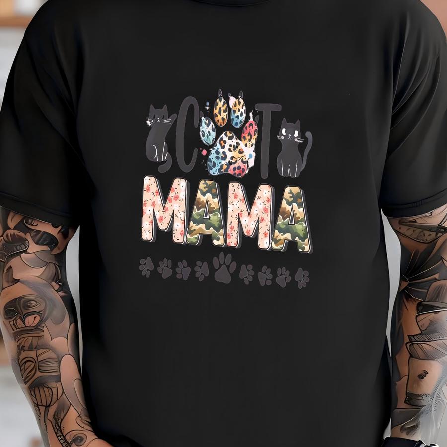 Cat Mom Shirt, Cat Shirt, Cat Lovers Shirt, Unisex Shirt, Animal Lover Shirt, Mother's Day Gift, Cute Mom Gift, Cat Mama Tee, T-shirt
