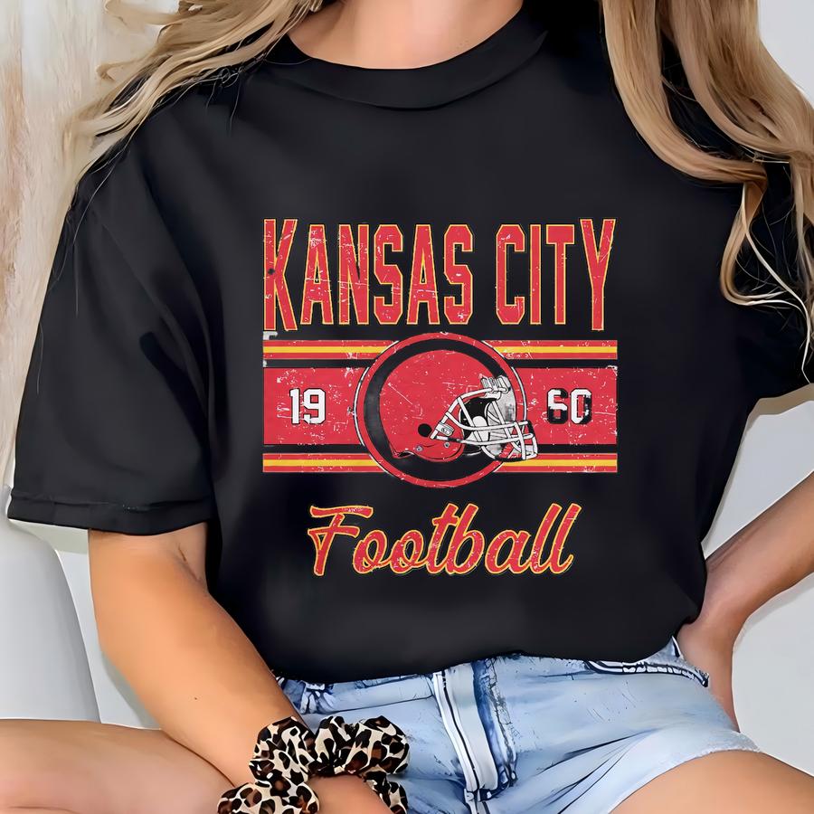 Retro Kansas City Football Gift, Kansas City Vintage Football Sweater, Kansas City Football Crewneck For Women, Kansas City Men's Sweatshirt T-shirt
