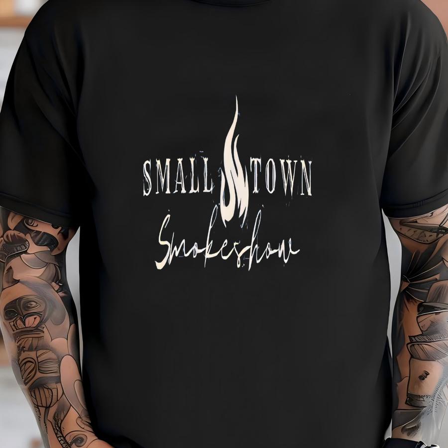 Small Town Smokeshow Denim Jacket, Western Denim Jacket, Red Dirt Country, Oklahoma, Jean Jacket, Smoke Show Vintage Western Men's Fit T-shirt