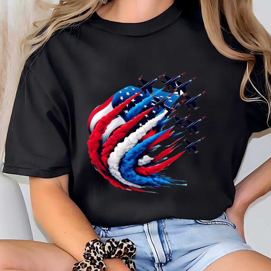 Usa Air Force Tank Top: American Flag Military Racerback T-shirt