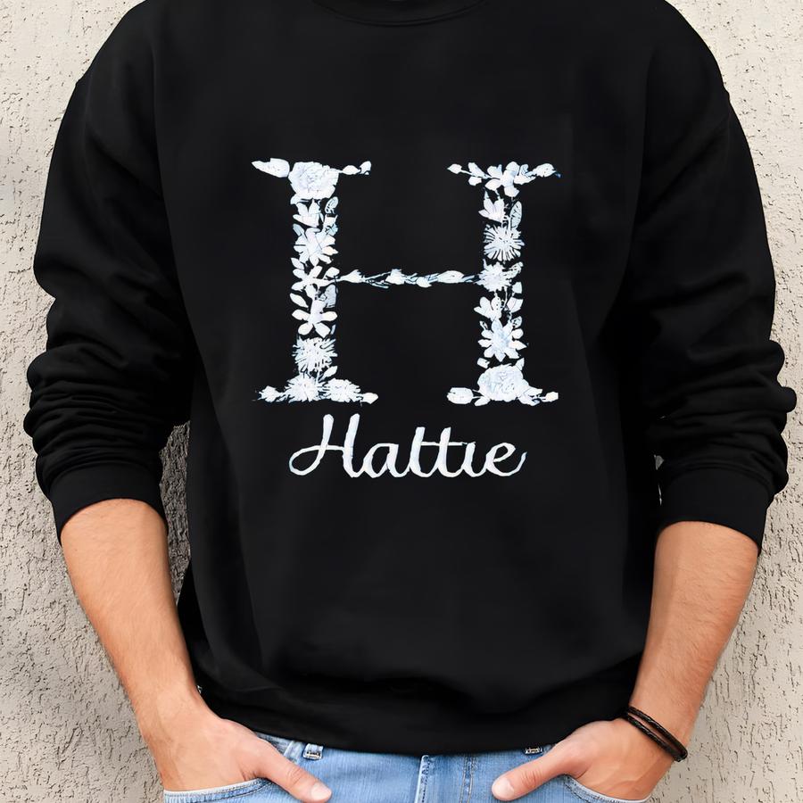 Girls Personalized Floral Initial Sweater: Baby Toddler Top Sweatshirt