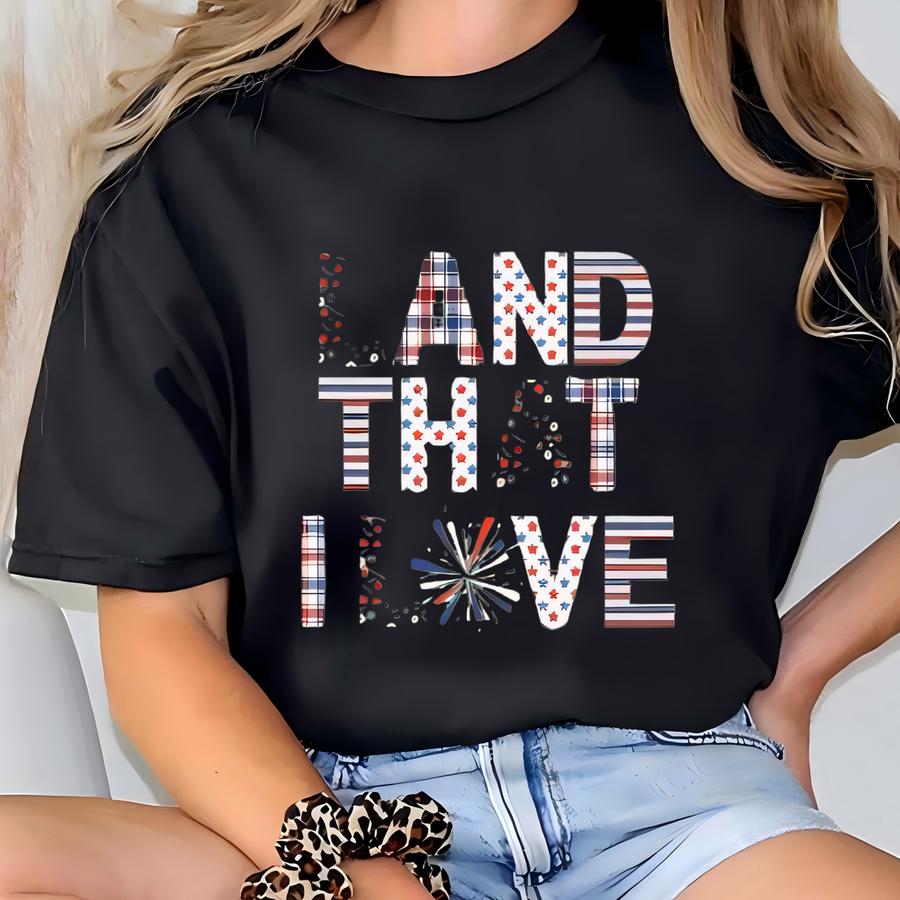 United States Of America Independence Day 4th Of July Womens Tshirt Usa Gifts Land That I Love Shirt Mens Tshirt. T-shirt