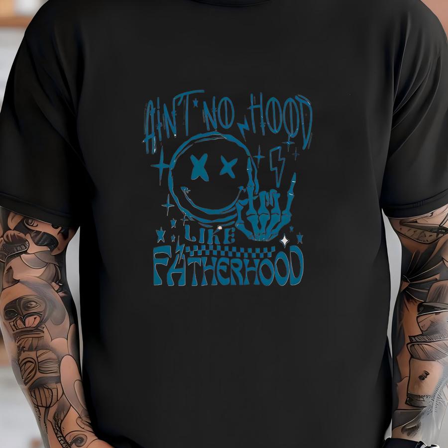 Fatherhood Baby Romper Sweatshirt, Ain’t No Hood Like Fatherhood Baby Bodysuit, 2024 Father's Day Gift, Baby Shower Gift, Cute Baby  T-shirt