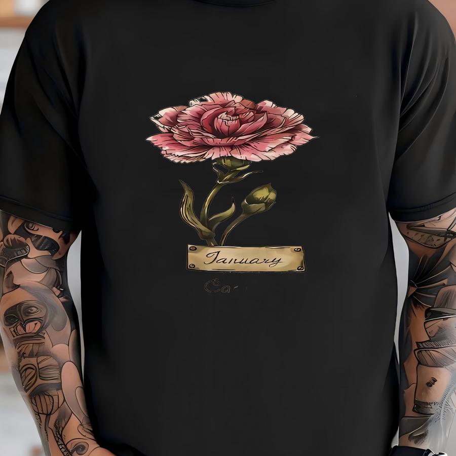 Custom Birth Month Baby Romper, Newborn Clothes, Birth Flower Romper Sweatshirt, Matching Baby Outfits, Gift Boys And Girls, Birthday Gift T-shirt