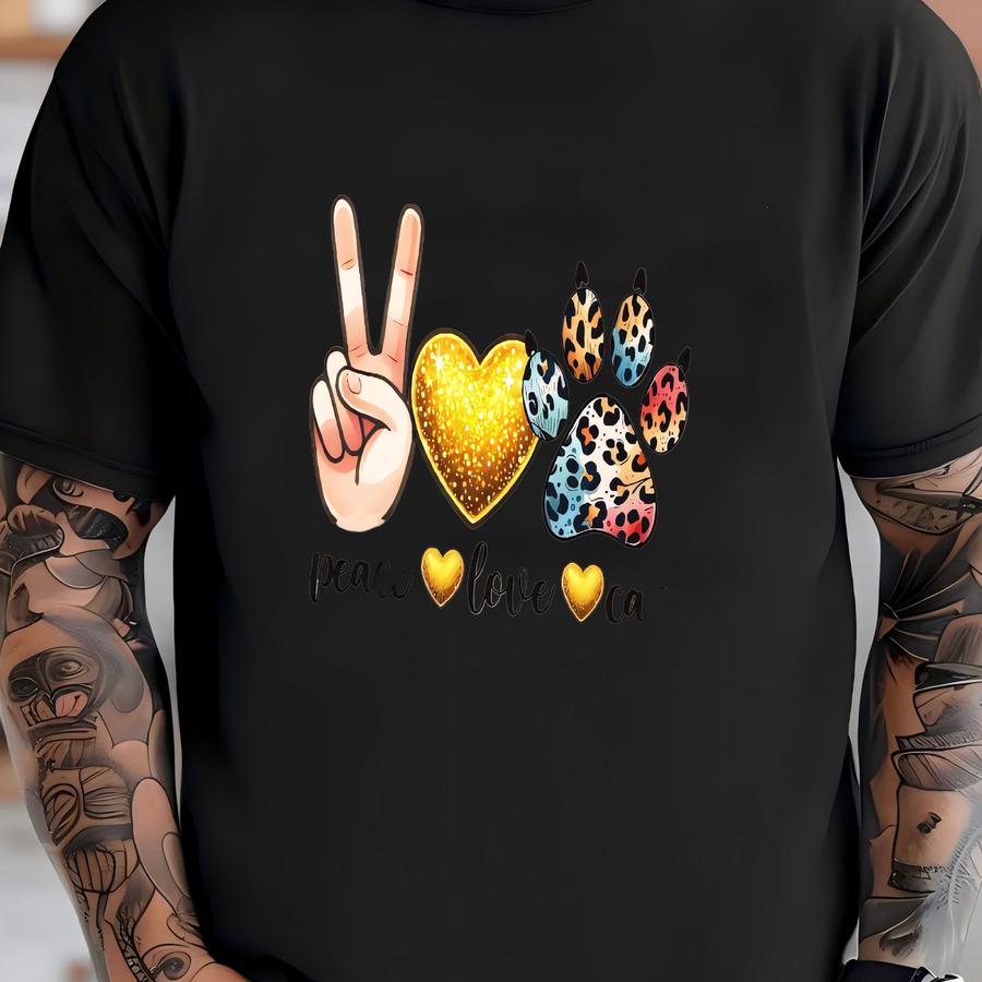 Cat Mom Shirt, Cat Shirt, Cat Lovers Shirt, Peace Shirt, Animal Lover Shirt, Mother's Day Gift, Cute Mom Gift, Cat Mama Tee, Vet, Groomer T-shirt