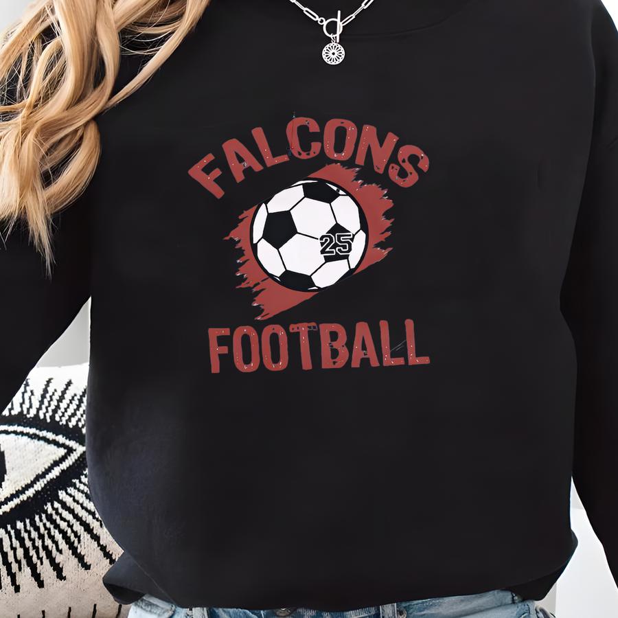 Football Teams Name T Shirt, Team Spirit Custom Game Tee Shirt, Personalized Number Sports Sweatshirt, Customized Football Dad Hoodie Sweatshirt