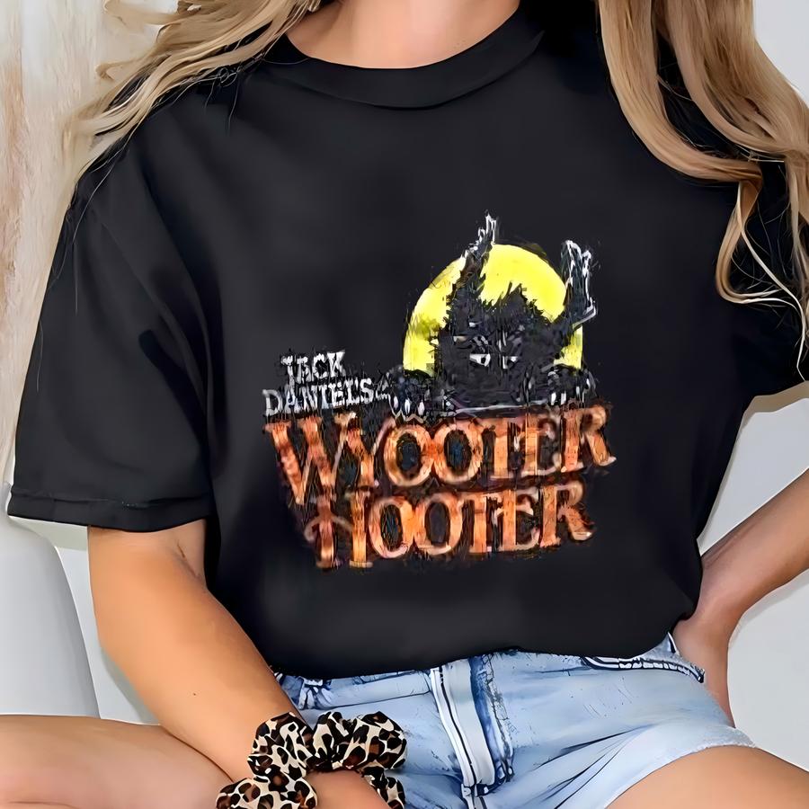 Vintage 90s Jack Daniels Wyooter Hooter Black Tank-top Modeled Size S T-shirt