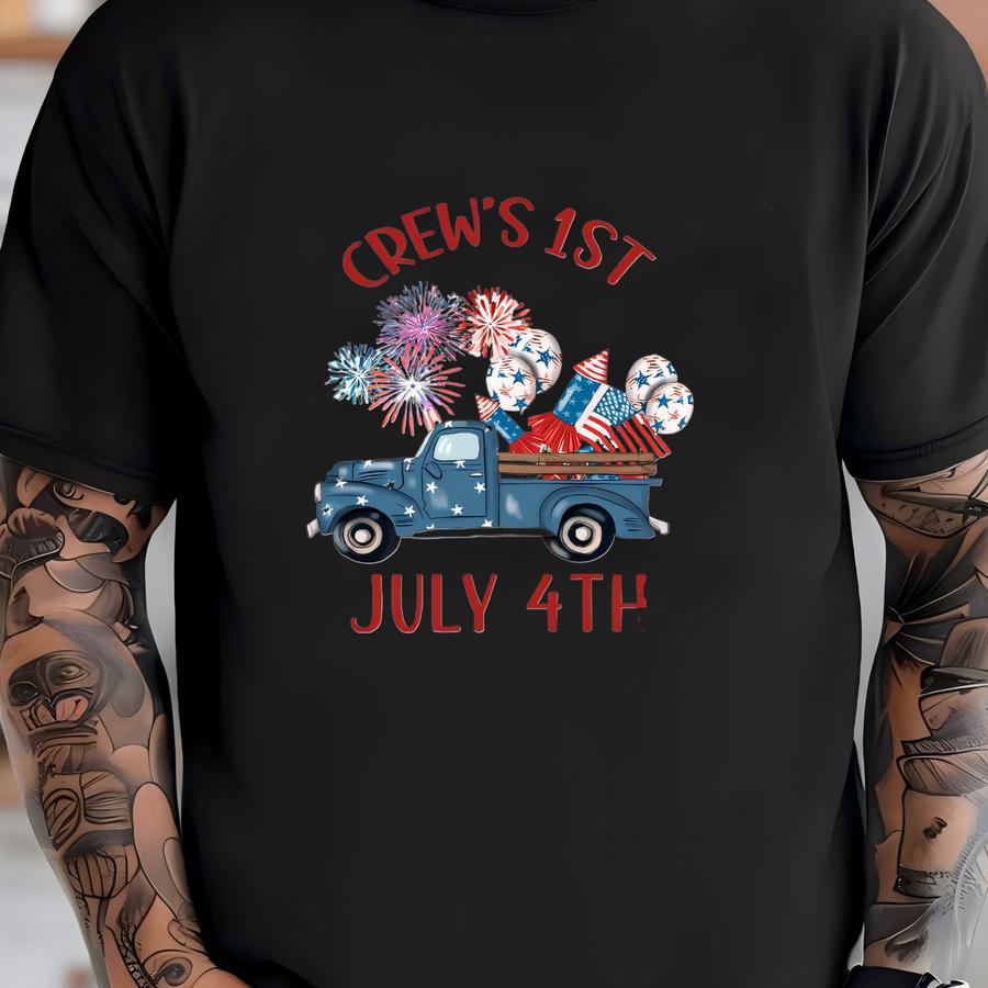 First Fourth Of July Baby Romper Sweatshirt, Personalized Baby Name Romper, Independence Day Bodysuit, Newborn Outfit T-shirt