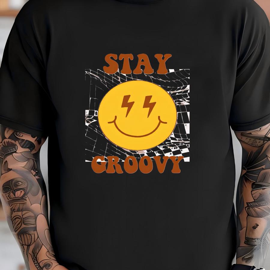 Stay Groovy Baby Romper Sweatshirt, Groovy Baby Bodysuit, Cute Baby Gift, Coming Home Outfit, Infant Clothing T-shirt