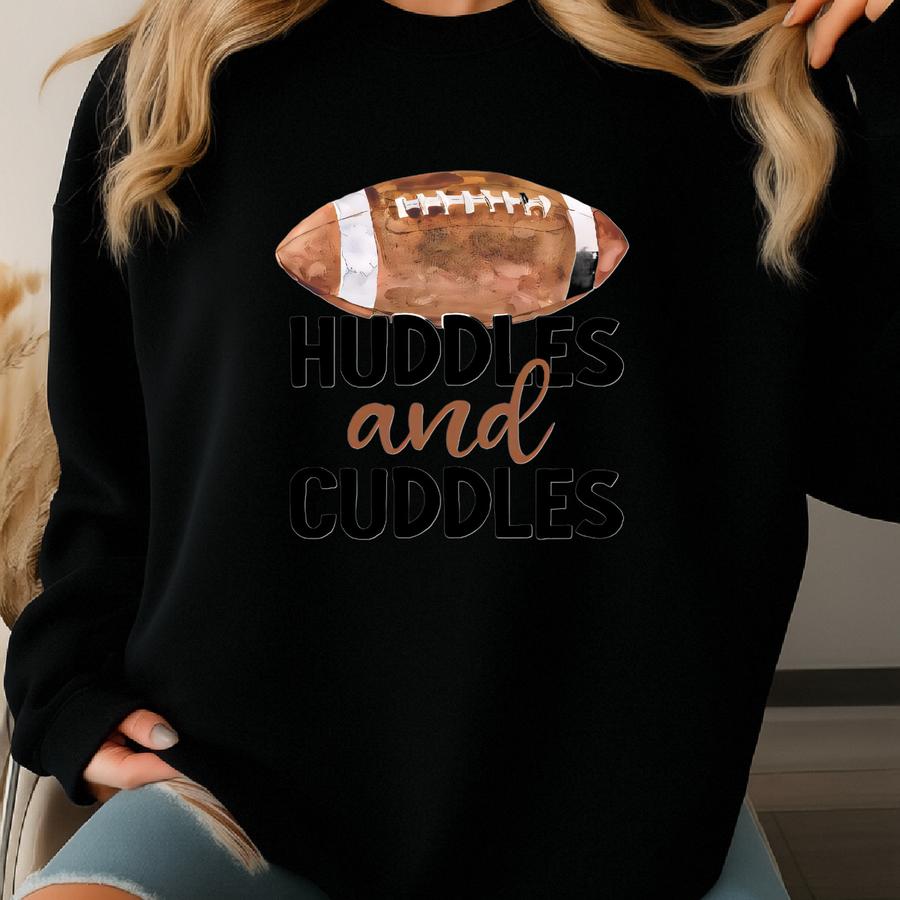 Huddles And Cuddles Baby Romper Sweatshirt, Football Bodysuit, Game Day Romper, Newborn Outfit Sweatshirt