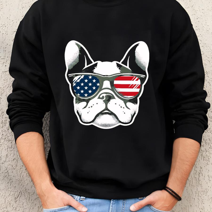 Merica Frenchie Sweatshirt | Patriotic Dog Lover Gift | 4th Of July Dog Sweater | French Bulldog Sweater | Usa Flag Frenchie Sweatshirt Sweatshirt Merica Frenchie Sweatshirt | Patriotic Dog Lover Gift | 4th Of July Dog Sweater | French Bulldog Sweater | Usa Flag Frenchie Sweatshirt Sweatshirt