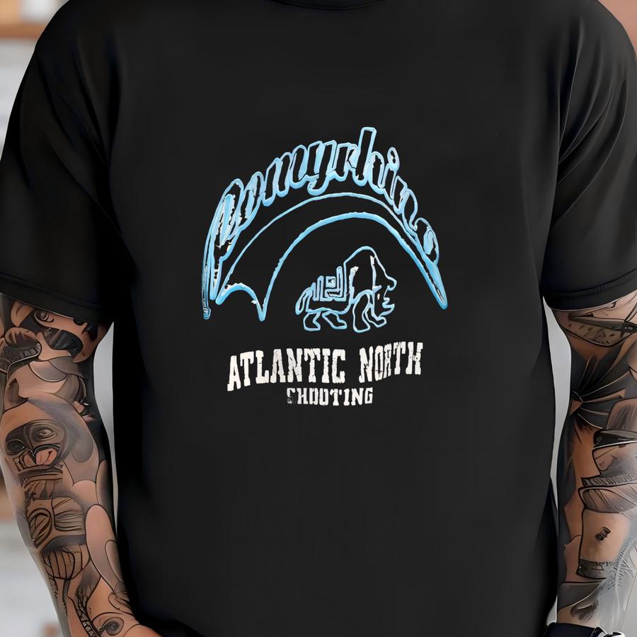 Rare!! Vintage Atlantic North Shooting Spellout Y Pullover Jumper Sweatshirt Distressed Size L T-shirt