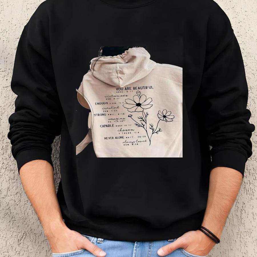 Created With A Purpose Hoodie, Your Are Beautiful Sweatshirt, Christian Quotes, Christian Sweatshirt, Christian Mom Hoodie, Womens Christian Sweatshirt