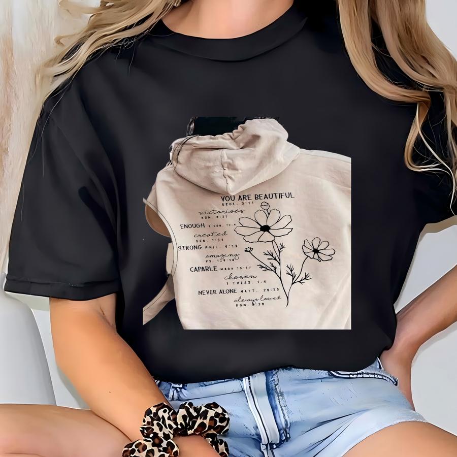 Created With A Purpose Hoodie, Your Are Beautiful Sweatshirt, Christian Quotes, Christian Sweatshirt, Christian Mom Hoodie, Womens Christian T-shirt