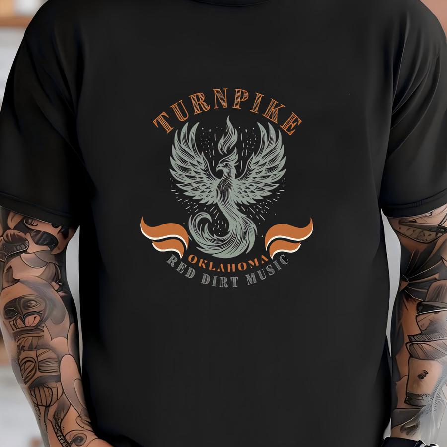 Turnpike Music Vintage Western Tee, Oklahoma Red Dirt Concert Merch, Flames Pnix Cowboy Cowgirl Concert Tee, Country Music Festival T-shirt