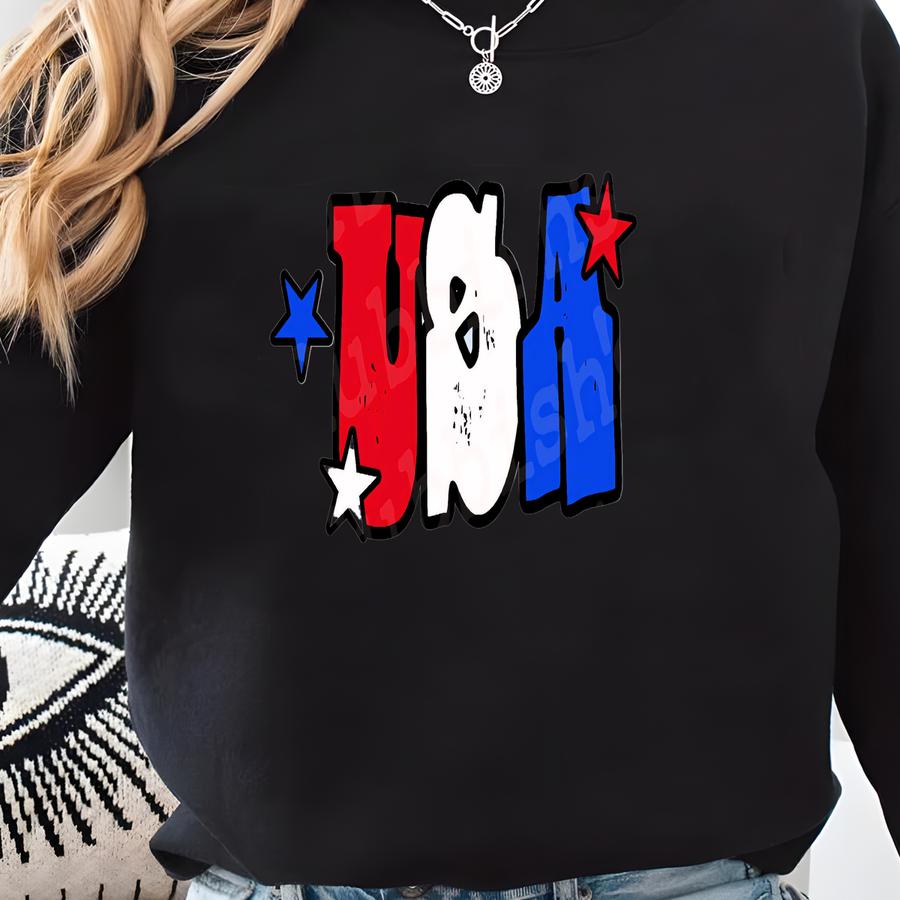 Usa Digital Download, Usa Png Svg Eps Dxf, Digital Art Download, 4th Of July Sweatshirt